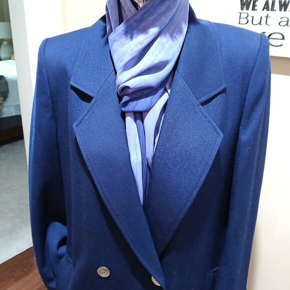 VINTAGE Midi Winter Coat - 100% Virgin Wool - Picture 4 of 15